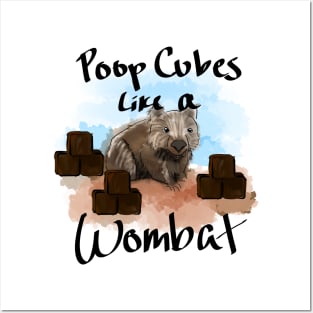 Poop Cubes Like a Wombat Posters and Art